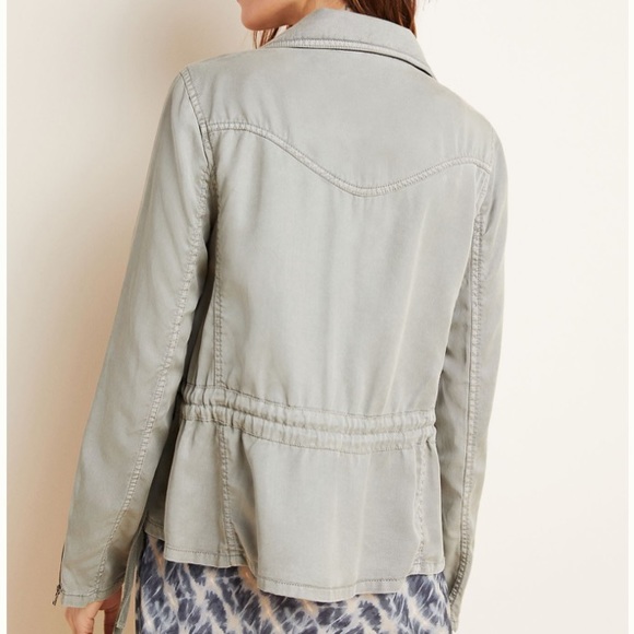 NWT Anthropologie Moto Army Green Jacket - Picture 4 of 7